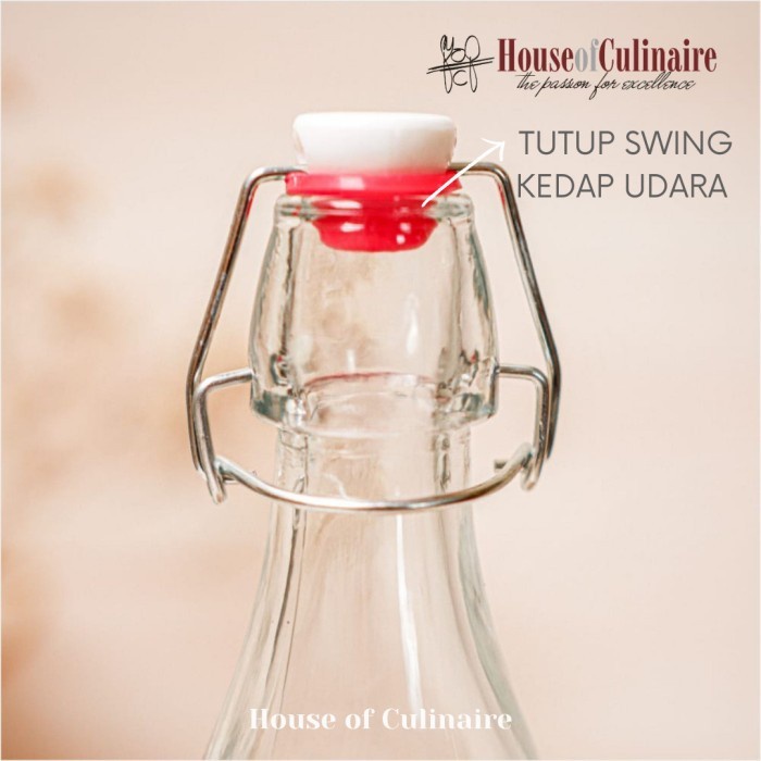 Jual (GoodSeller) Botol Swing Bulat Kaca Plus Tutup Jepit 1000 ML Botol ...