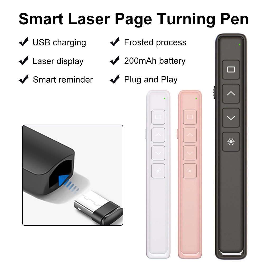 Jual 2025 2.4GHz Wireless Presentation Clicker Powerpoint Pen USB ...