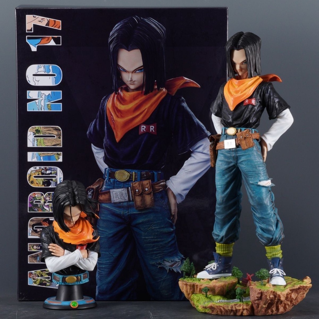 Jual 29cm Anime Figure Android No. 17 Dragon Ball Black Pearl Double ...