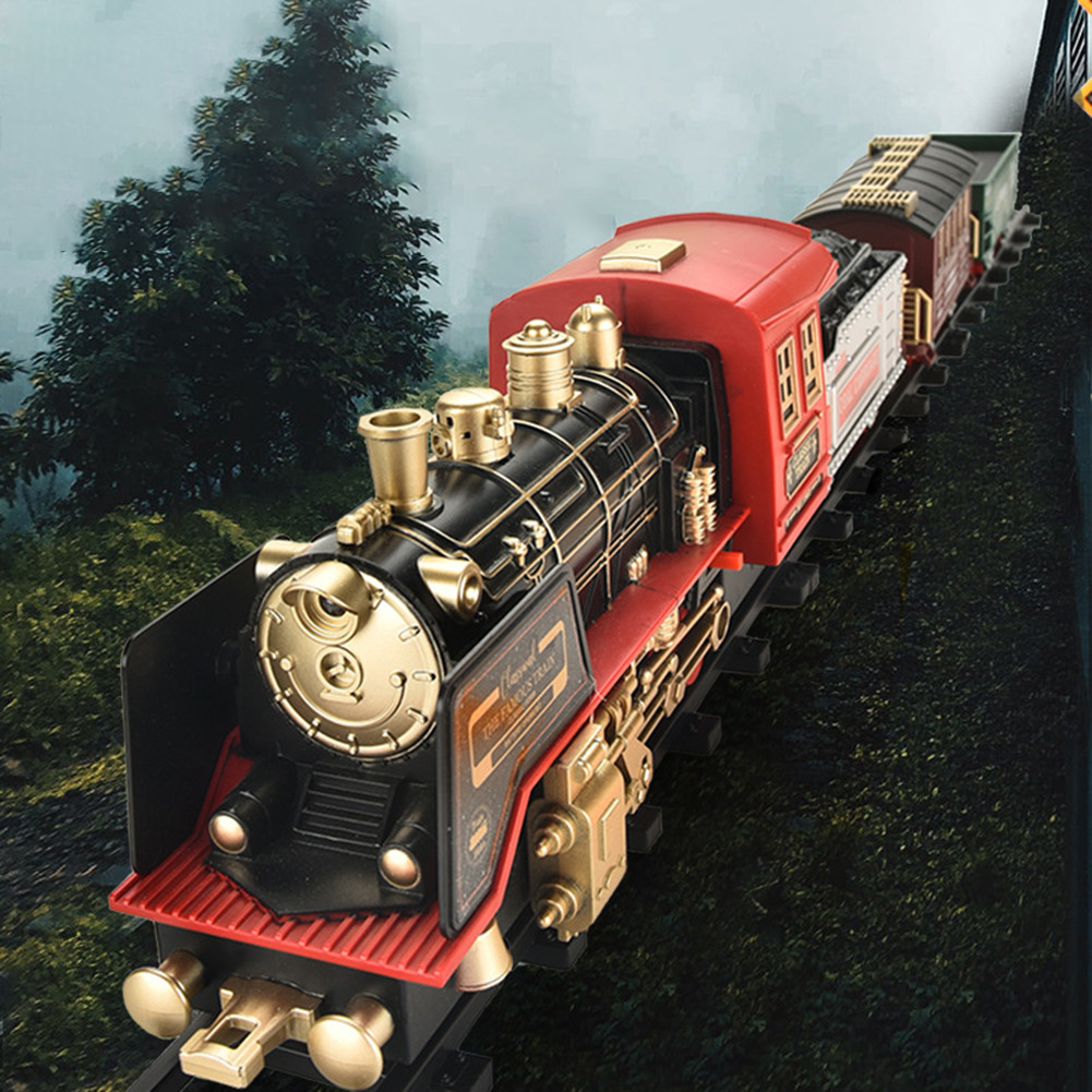 Jual Battery Operated Musical Trains Set Realistics Sounds Led Lights ...