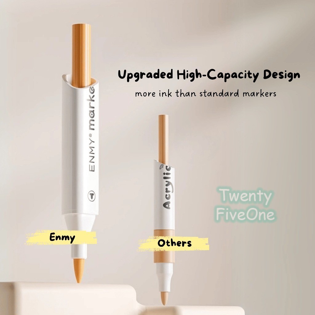 Jual ENMY Acrylic Paint Marker Set with Dual Tip 12/24/36/48/60/80 ...