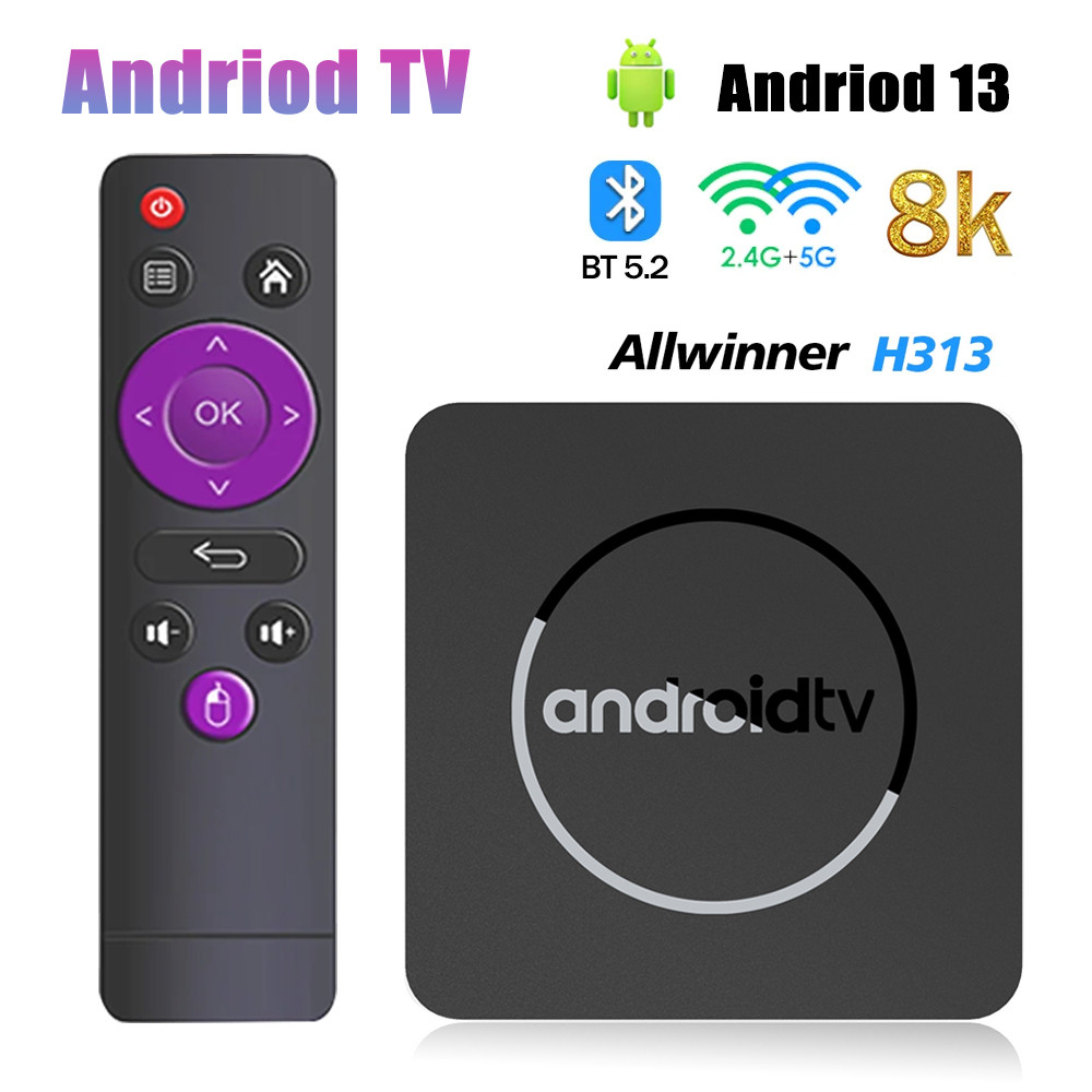 Jual Smart TV Box Android13 Allwinner H313 2GB 16GB Dual 2.4G+5.8GWifi ...