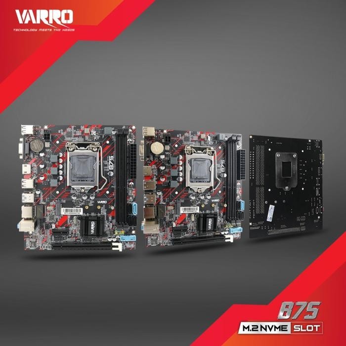 Jual MOTHERBOARD VARRO H61 PLUS / B75 (USB 3.0) M.2 NVME & M.2 SATA ...