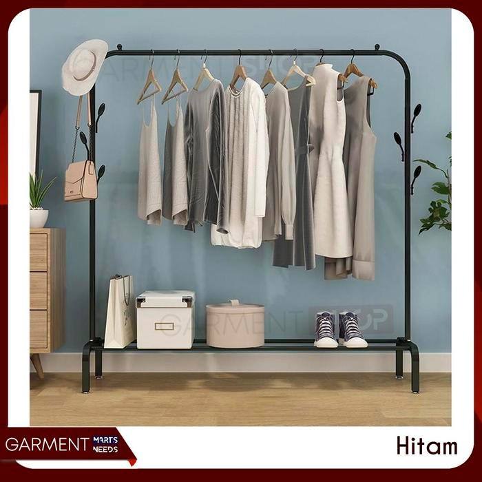 Jual Stand Hanger Gawang Besi SINGLE Kuat Putih Hitam Butik Bazar ...