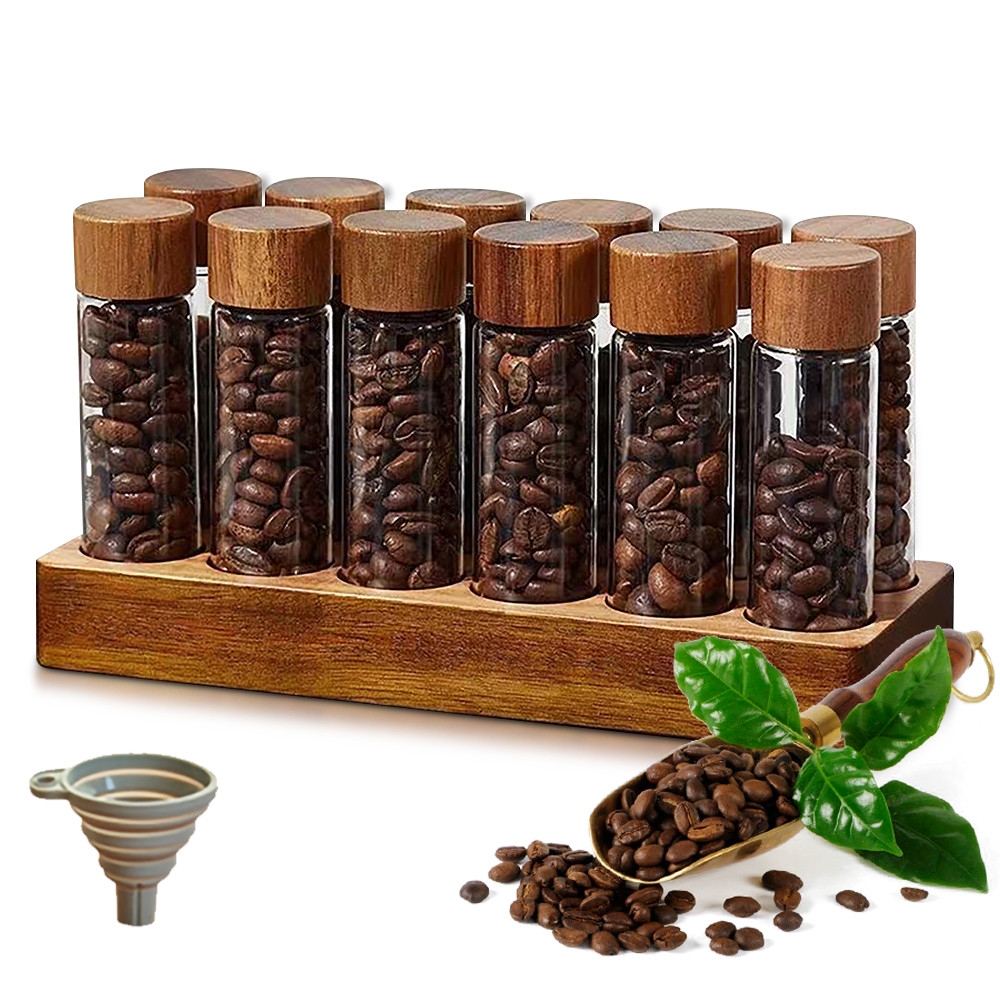 Jual Single Dose Coffee Bean Storage 12 Tubes Multipurpose Portable ...