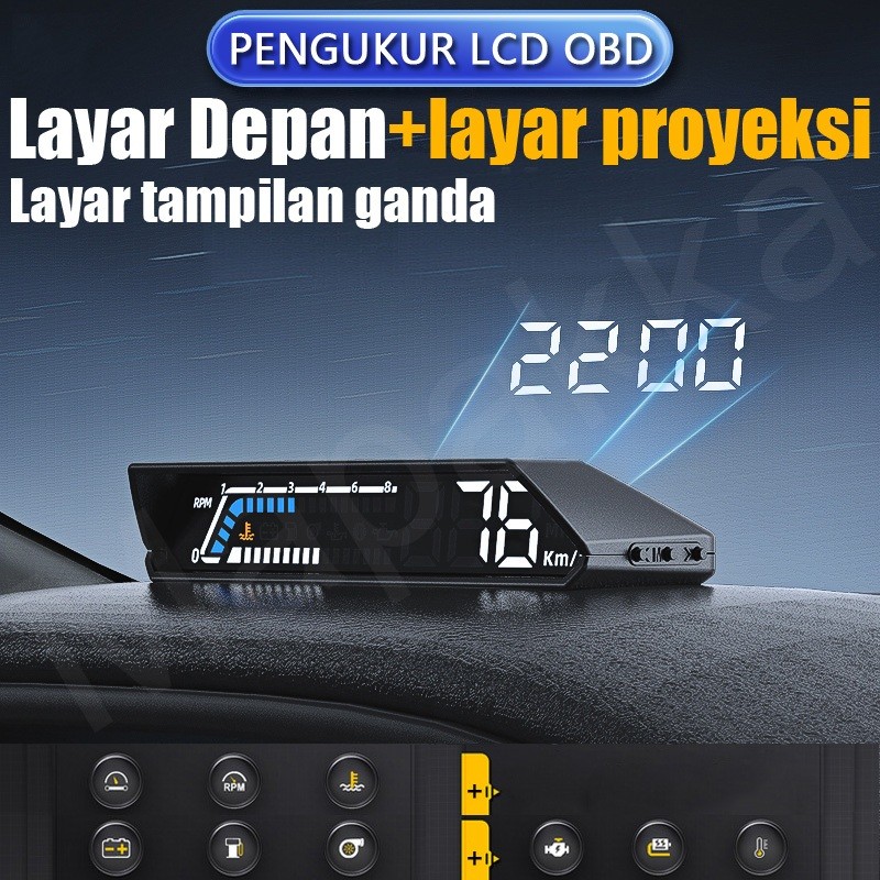 Jual Mobil Layar Layar Hd Smart Hud Head Up Display Obd Multifungsi ...