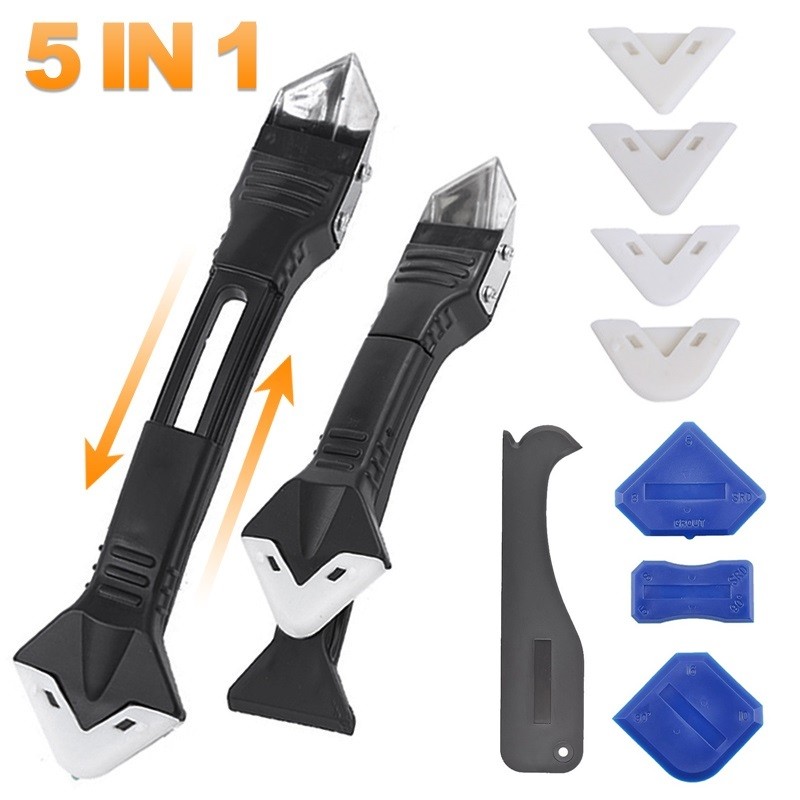 Spatula Caulking Tool – Adhesive Sealant Smoother And Scraper, Portable ABS Applicator For Removing Old Caulk And Smoothing New Sealant