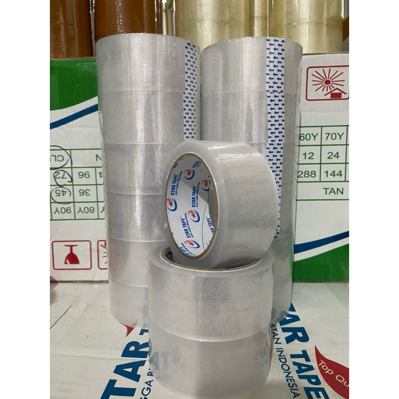 Jual LAKBAN (Per 6 pcs) 90 Yard x 45 mm ECO Startape | Shopee Indonesia