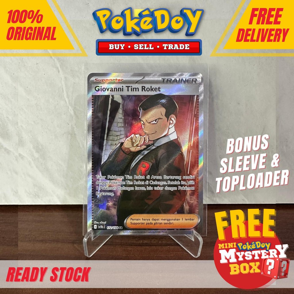 Jual TCG Pokemon KEHADIRAN JUARA Giovanni Tim Roket Supporter Trainer ...