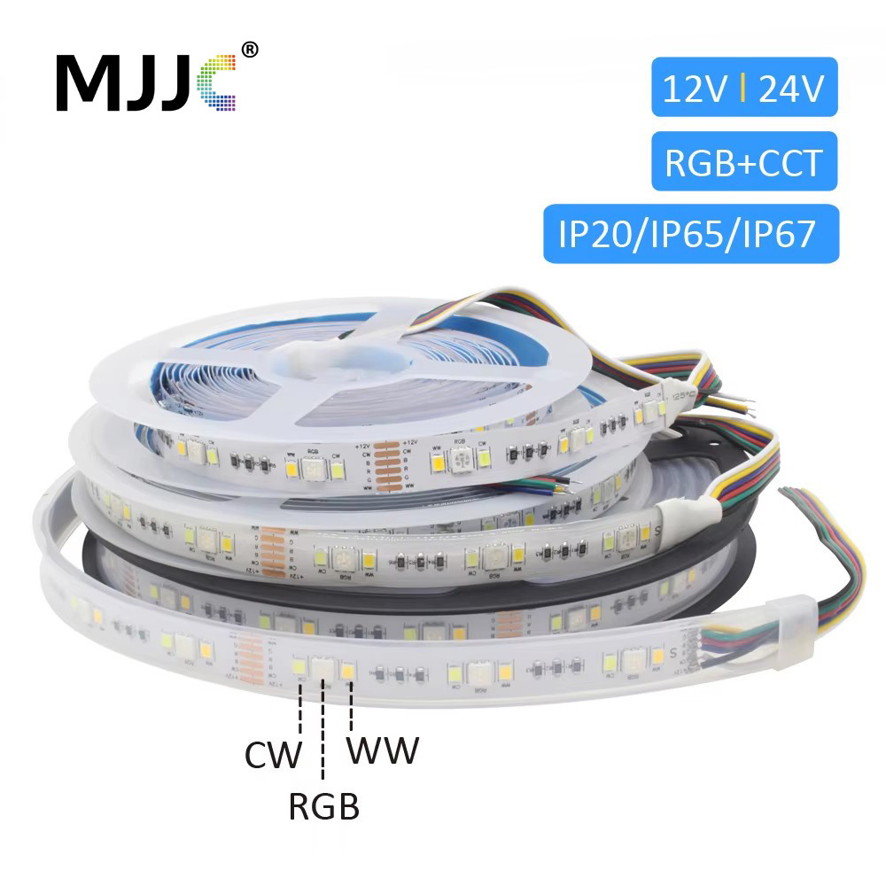 Jual NEW DC12V 24V RGBCCT LED Strip Light Waterproof IP65 RGB CCT Tube ...