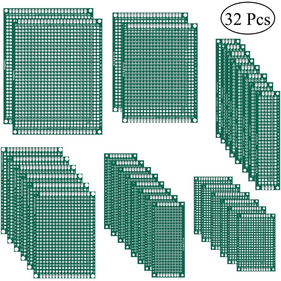 Jual NEW 32 Pcs Double Sided PCB Board Prototype Kit 6 Sizes Universal ...