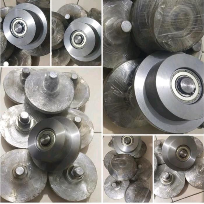 Jual RODA LIFT BARANG RELL UNP 50 X 30MM DOUBLE BEARING MUR BAHAN AS ...