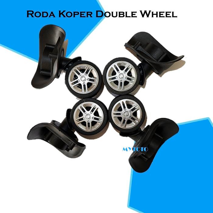 Jual Roda Koper Double Wheel 360 derajat putar 1 set isi 4 pcs | Shopee ...