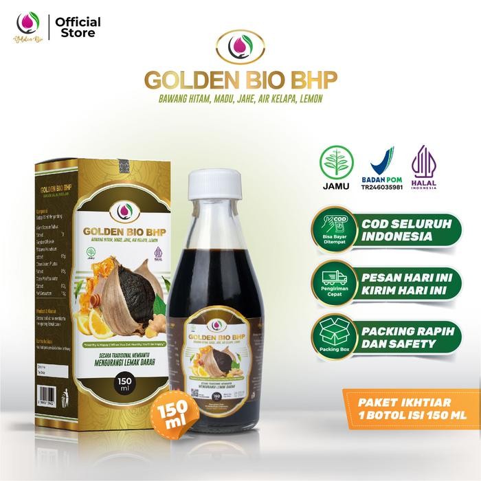 Golden Bio BHP Suplemen Kesehatan Untuk Kolesterol Penurun Darah Tinggi Hipertensi Vertigo Kepala