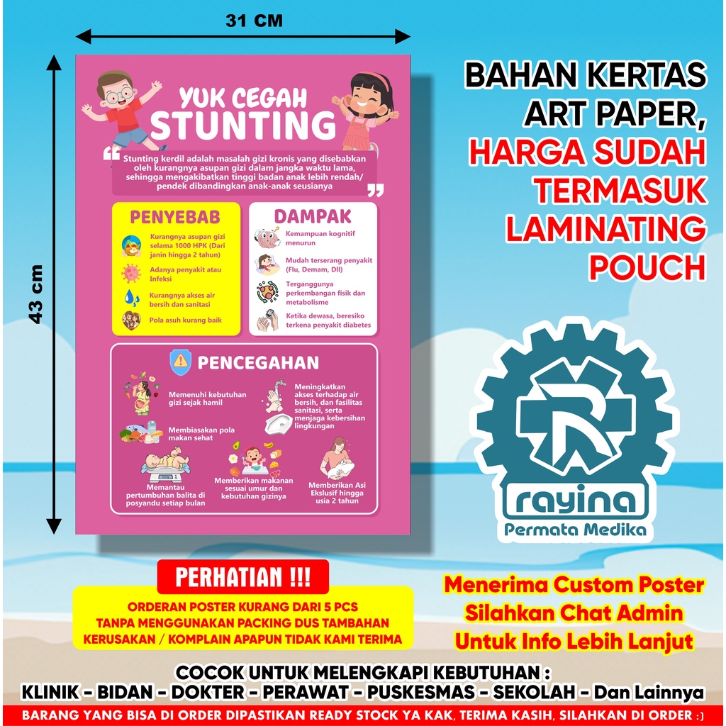 Jual Poster Kesehatan Yuk Cegah Stunting Shopee Indonesia