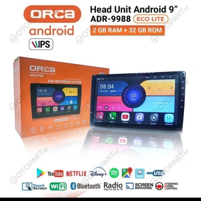 Jual Headunit android 9inch Orca Eco lite 2/32GB TV mobil | Shopee ...