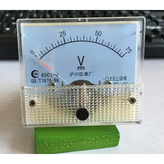 Jual Import 85C1 DC 0 75V POINTER TYPE DC VOLTMETER VOLTAGE METER ...