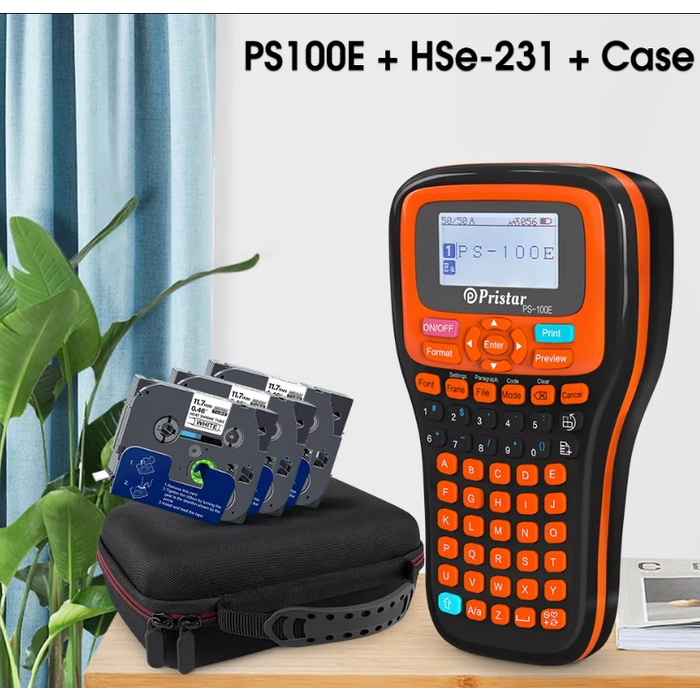 Jual PORTABLE LABEL PRINTER PS-100E WITH 3PK HEAT SHRINK TUBE TAPE ...