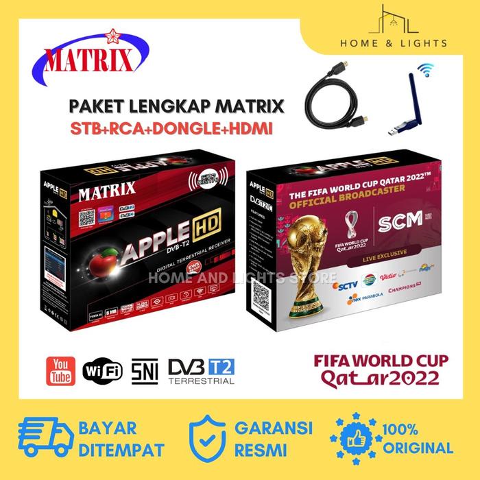 Jual Set Top Box TV Digital Matrix Apple DVB T2 Full HD / Matrix Burger ...