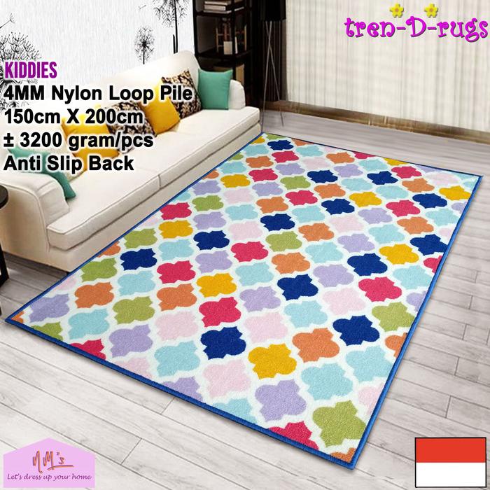Jual Tren-D-rugs Karpet anak anak rainbow kids kidz permadani bulu alas ...
