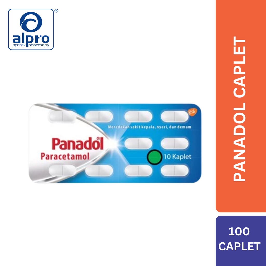 Jual PANADOL CAPLET 1 Box Isi 10 Strip 100 Tablet | Shopee Indonesia