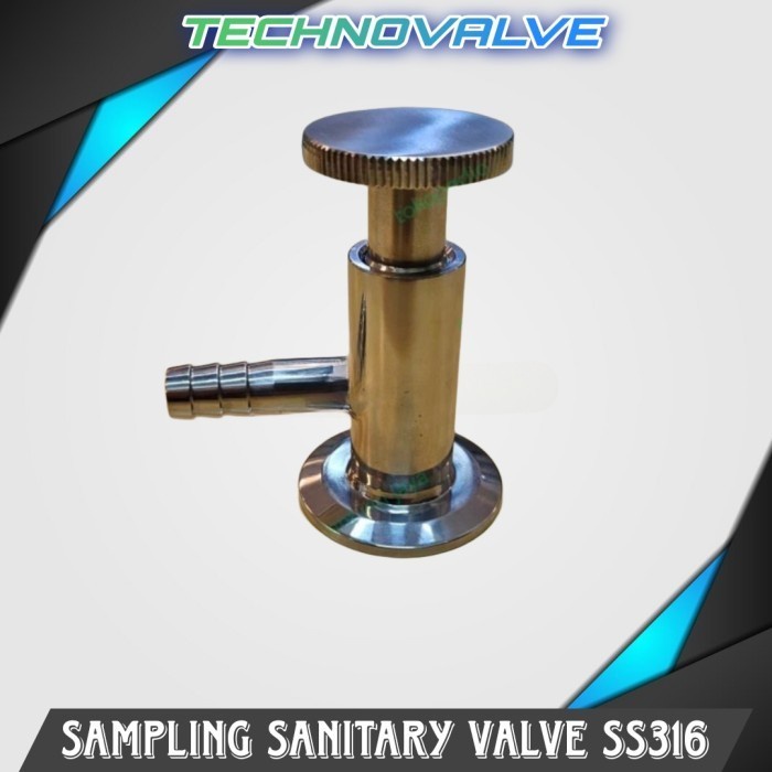 Jual SAMPLING SANITARY VALVE STAINLESS STEEL SS316 SIZE 1/2