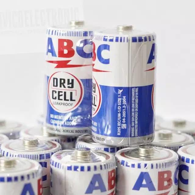 Jual Baterai Battery Batre ABC Biru Tipe D Besar R20 isi 2 Pcs 1.5 Volt ...