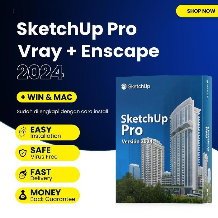 Jual SketchUp Pro 2024 Bundle Vray & Enscape Full Version Untuk ...
