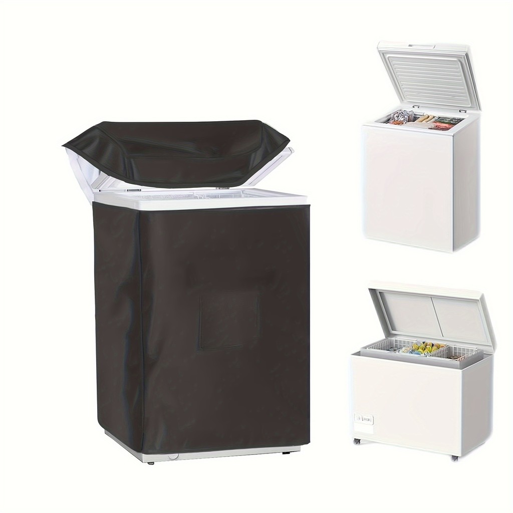 Jual NEW Black outdoor waterproof refrigerator dust cover, durable all ...