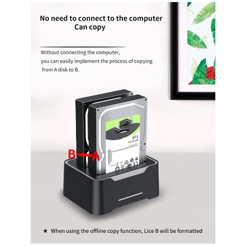 Jual 2.5/3.5 Serial Port Dual-Disk Hard Drive Base USB3.0 Multi ...