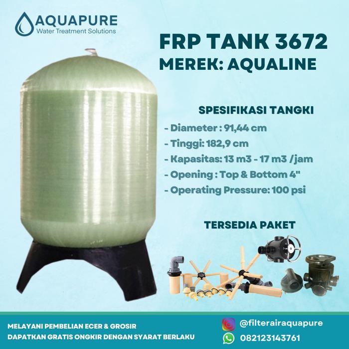 Jual PREMIUM Tangki FRP 3672 Aqualine / Tabung filter 3672 / Tangki ...