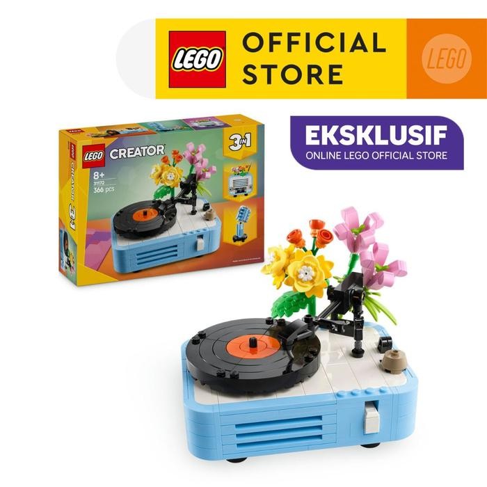 Jual LEGO Creator 31172 Record Player with Flowers (366 Pieces) Mainan ...