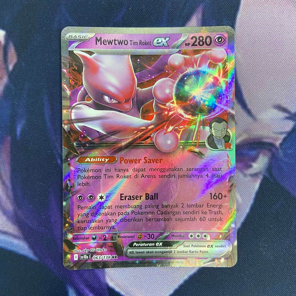 Jual pokemon (ID) mewtwo tim roket ex - SV10s 063/138 - RR | Shopee ...