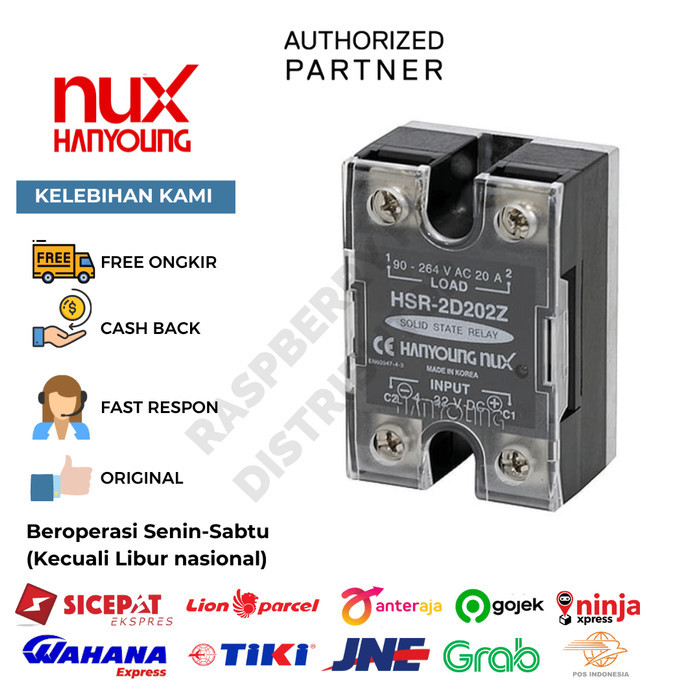 Jual Hanyoung Solid State Relay Ssr Hsr 2D202Z 1Phase 20A Load 90 ...