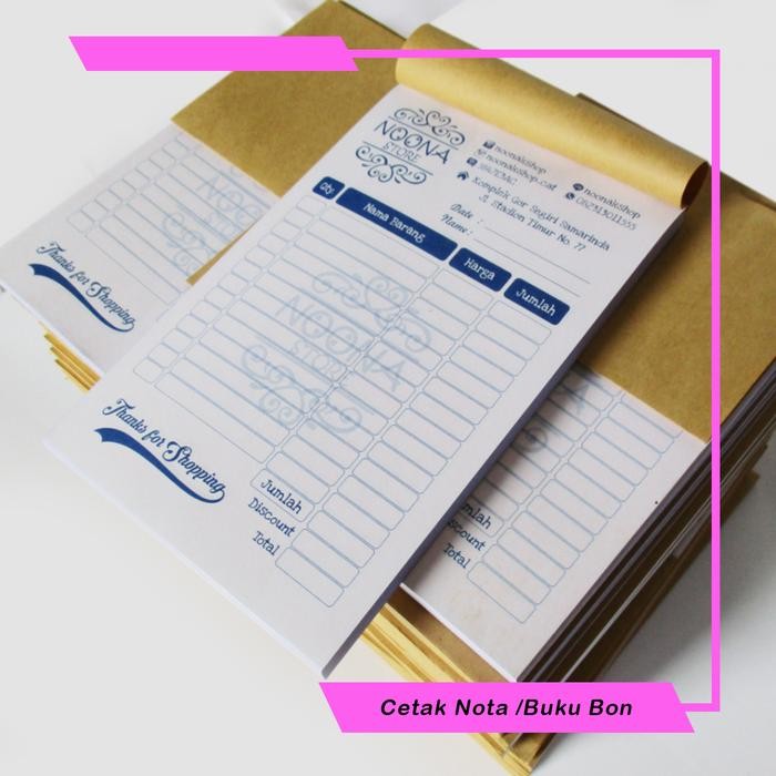 Jual Cetak Nota 1Rim 4 Ply / Rangkap (Custom Ncr Invoice/Bon ) 1Rim ...