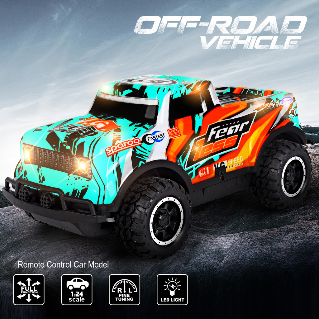 Jual Luminous Toy Car 1:24 Mini Rc Car Rc Crawler Simulation Buggy ...