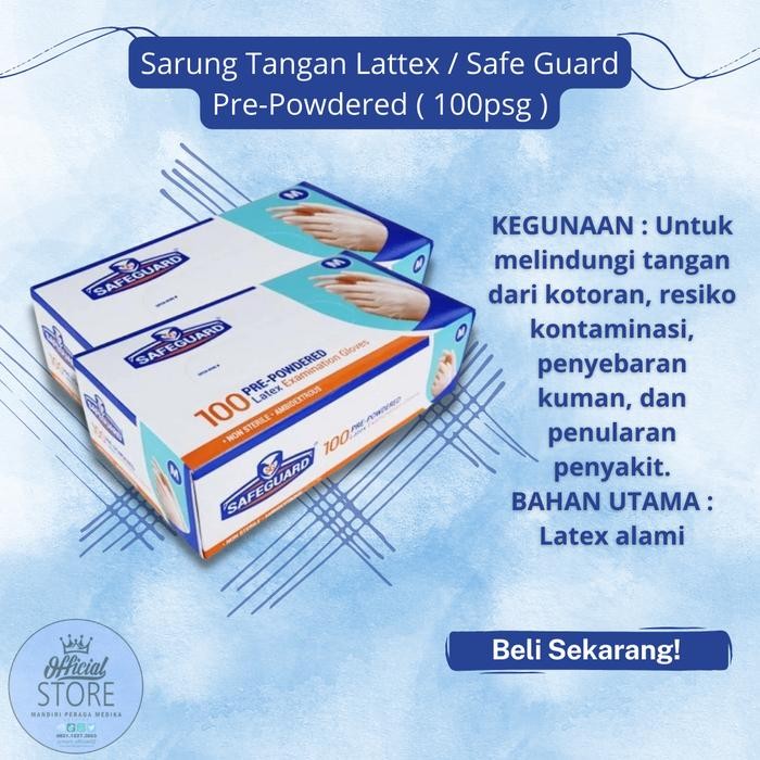 Jual Sarung Tangan Karet Latex Safeguard Size Xs | Shopee Indonesia