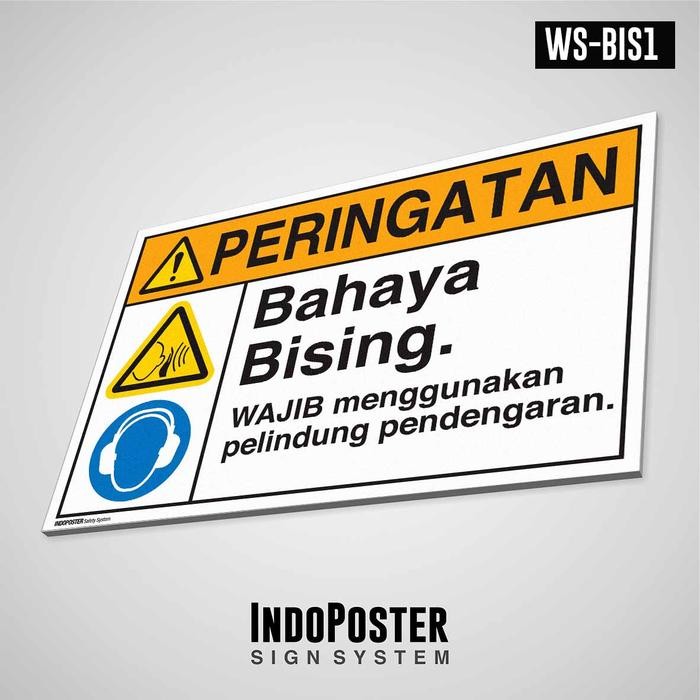 Jual Safety Sign Pvc Ansi Bahaya Bising Wajib Pelindung Pendengaran ...