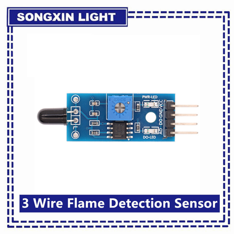 Jual IMPORT 10PCS IR INFRARED 3 WIRE FLAME DETECTION SENSOR MODULE IR ...