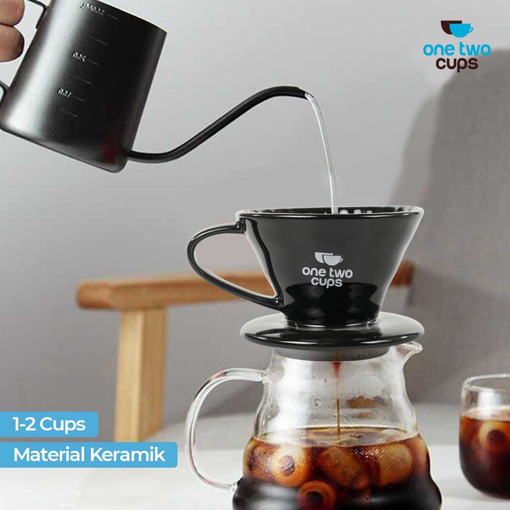 Jual HUMMI X One Two Cups Filter Penyaring Kopi V60 Glass Coffee Filter ...