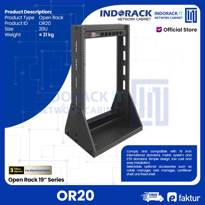 Jual Open Rack INDORACK Rack Server 20U OR20 | Shopee Indonesia