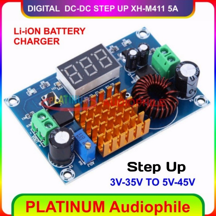 Jual WW- Step Up Modul XH M411 Digital DC To DC Step Up Adjustable ...