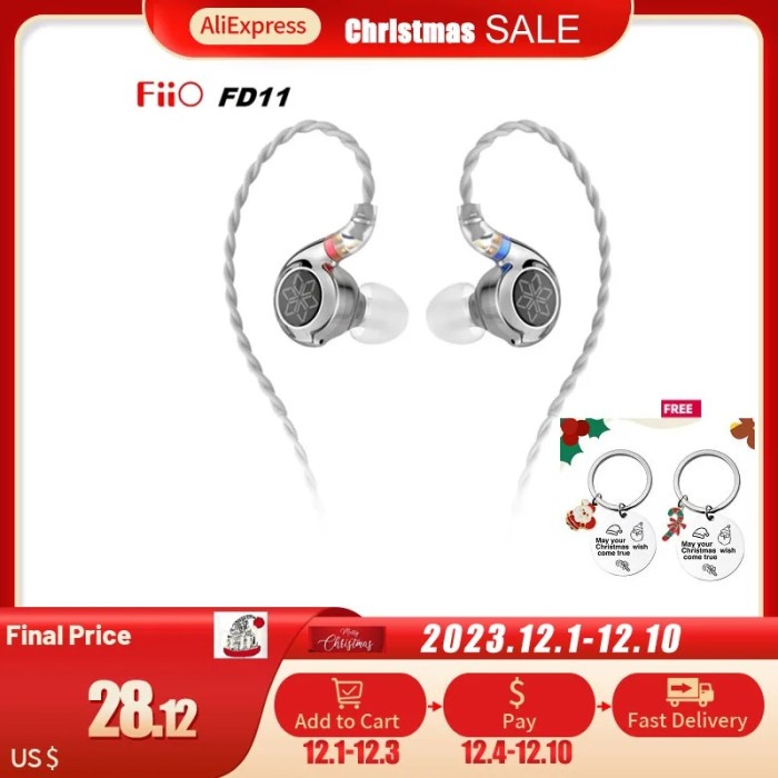 Fiio Fd3 Pro Earphones Hi-res 1dd In-ear Monitors Mmcx Connector Flagship-level Dlc Diamond Diaphragm Black - Foto 14