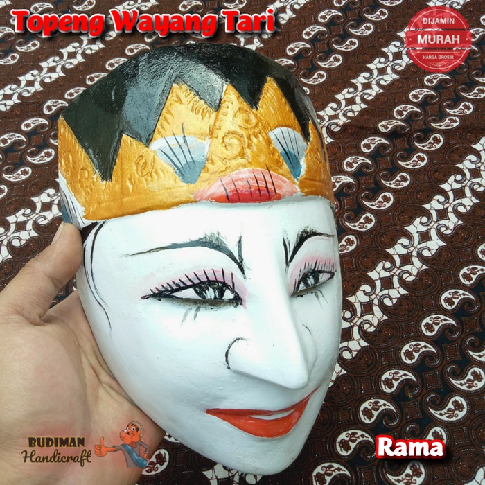 Jual PREMIUM Topeng Wayang Tari Klana Karakter Rama | Shopee Indonesia