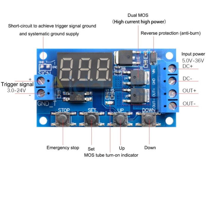 Jual TM4 3D 4TS DC DUAL MOS TIME DELAY RELAY HIGH LEVEL TRIGGER LED ...