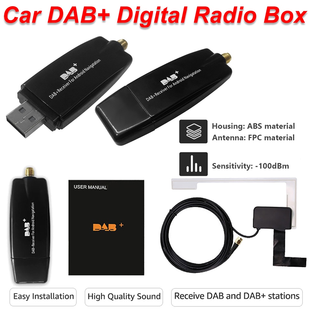 LEXXSON Ricevitore Radio DAB/DAB+ USB Con Antenna Per Autoradio Android – CD Quality Senza Rumore