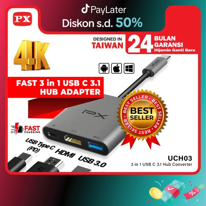 Product image Bps - Usb Hub Type C 3.1 To Usb Converter Laptop 3 In 1 ...