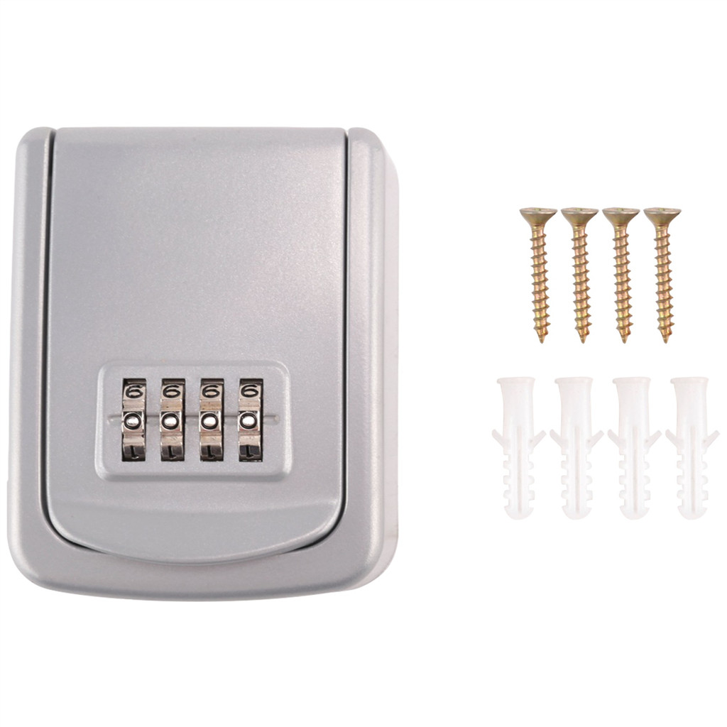Jual B34B-Key Lock Box Wall Mounted 4 Digit Combination Lock Box for ...