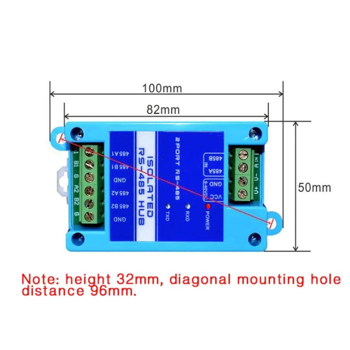 Jual Rs485 Isolated / Rs485 Splitter Hub Input 1Ch Output 2Ch | Shopee ...