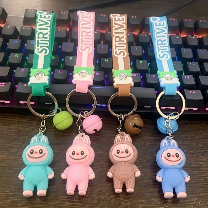 Jual Gala Galore Labubu Keychain With Bell Gantungan Labubu Capybara ...